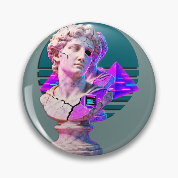 Item preview, Vaporwave Error Box Antiquity Bust - Neon Retro OS Statue designed and sold by A E S T H E T A T A G.