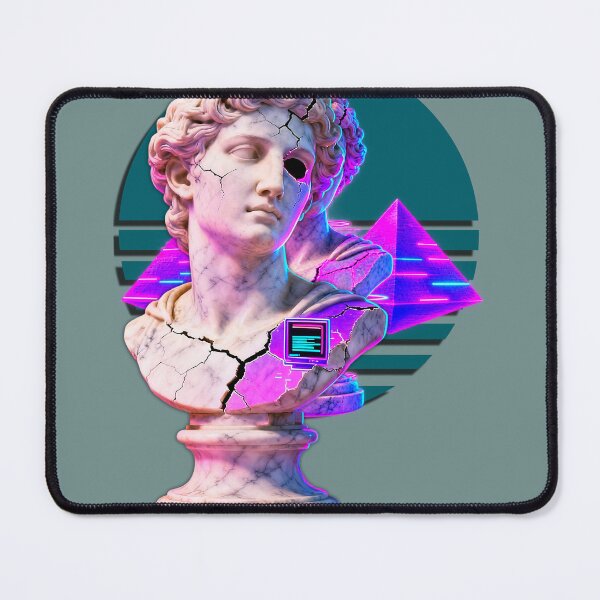 Item preview, Vaporwave Error Box Antiquity Bust - Neon Retro OS Statue designed and sold by A E S T H E T A T A G.