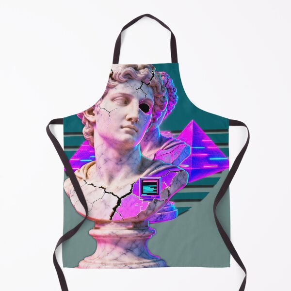 Item preview, Vaporwave Error Box Antiquity Bust - Neon Retro OS Statue designed and sold by A E S T H E T A T A G.