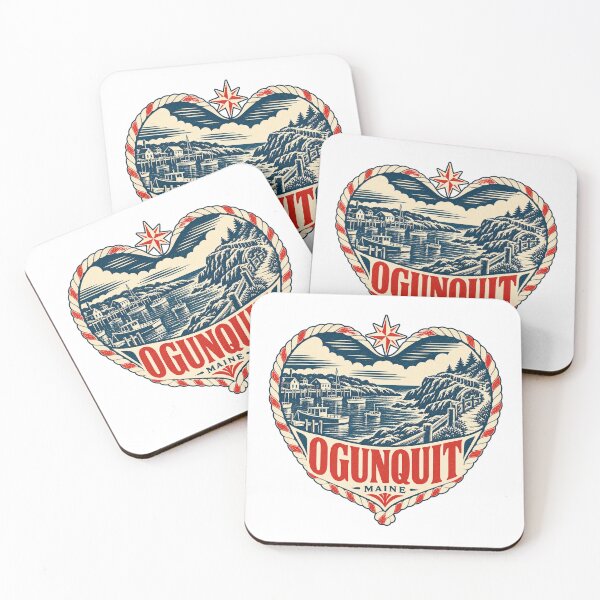 Item preview, Ogunquit USA Travel Souvenir Nautical Woodcut Heart designed and sold by VisualArtsOasis.