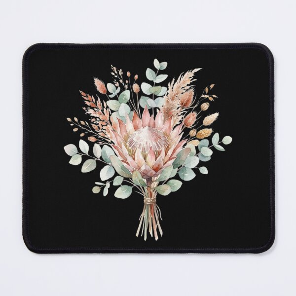 Item preview, Boho Protea And Eucalyptus Watercolor Floral Bouquet designed and sold by bvdesignart.