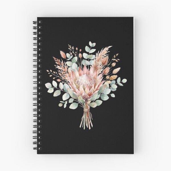 Item preview, Boho Protea And Eucalyptus Watercolor Floral Bouquet designed and sold by bvdesignart.