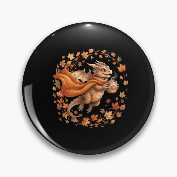 Item preview, Cozy Autumn Dragon With Pumpkin Spice And Fall Leaves Design designed and sold by Ostericaimusa.