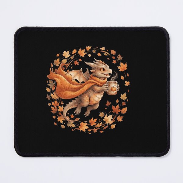 Item preview, Cozy Autumn Dragon With Pumpkin Spice And Fall Leaves Design designed and sold by Ostericaimusa.