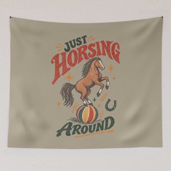 Item preview, Just Horsing Around - Vintage Horse Circus Design designed and sold by Douglystuff.