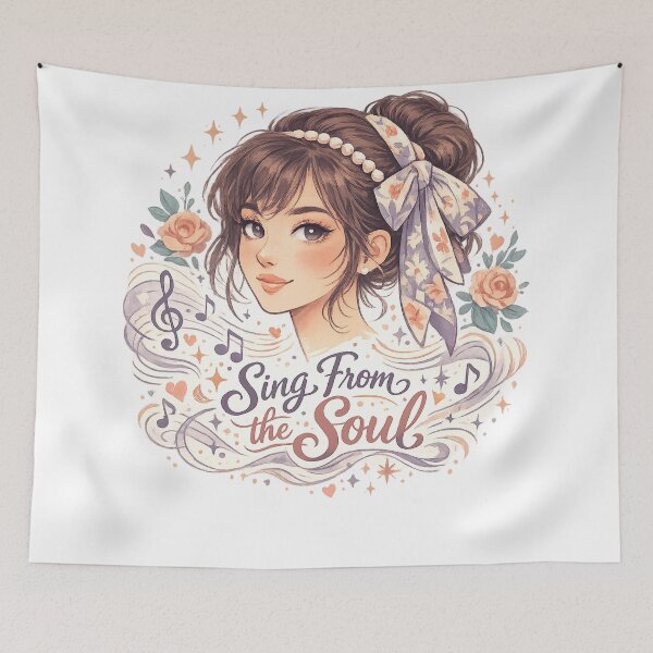 Item preview, Sing From the Soul Music Lover Floral Singer Inspirational Art designed and sold by inkoutninja.