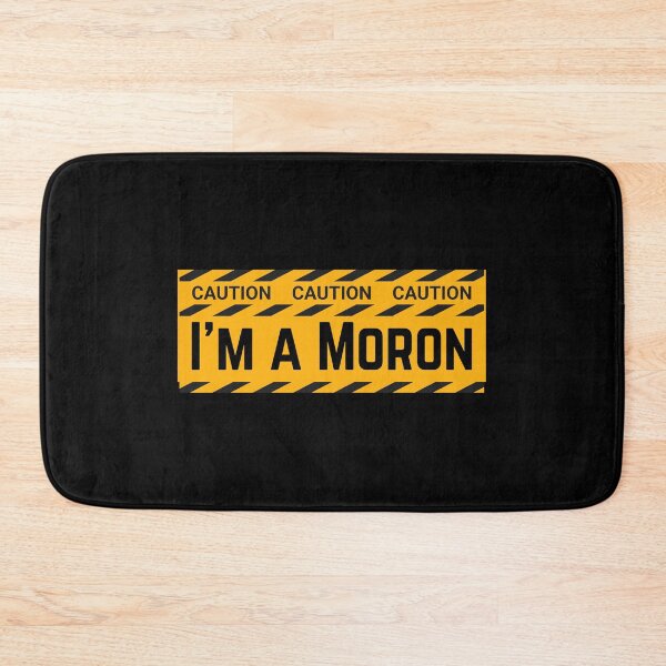Item preview, Funny Caution I'm a Moron Bad Parking Sticker  designed and sold by TackyTime.