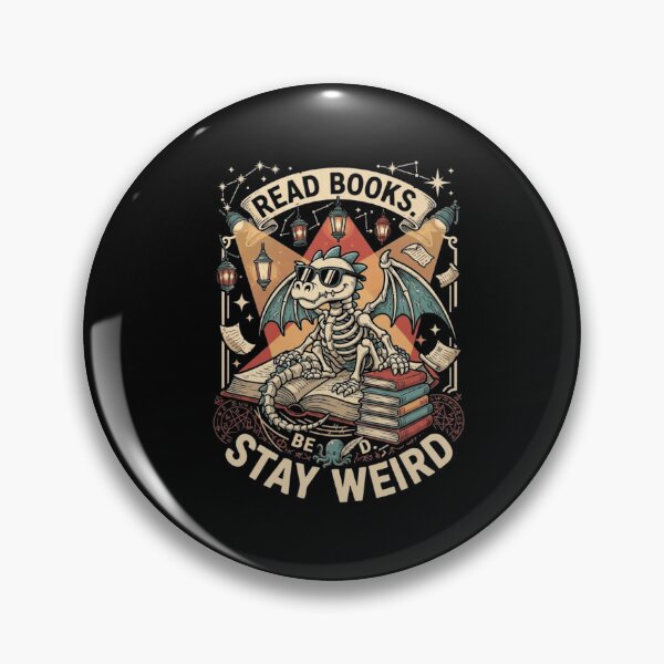 Item preview, Read Books Stay Weird Skeleton Dragon Library Reader Design designed and sold by Ostericaimusa.