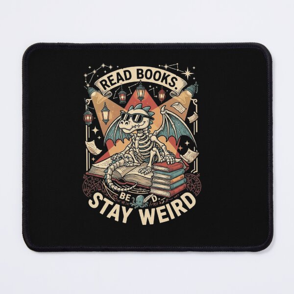 Item preview, Read Books Stay Weird Skeleton Dragon Library Reader Design designed and sold by Ostericaimusa.