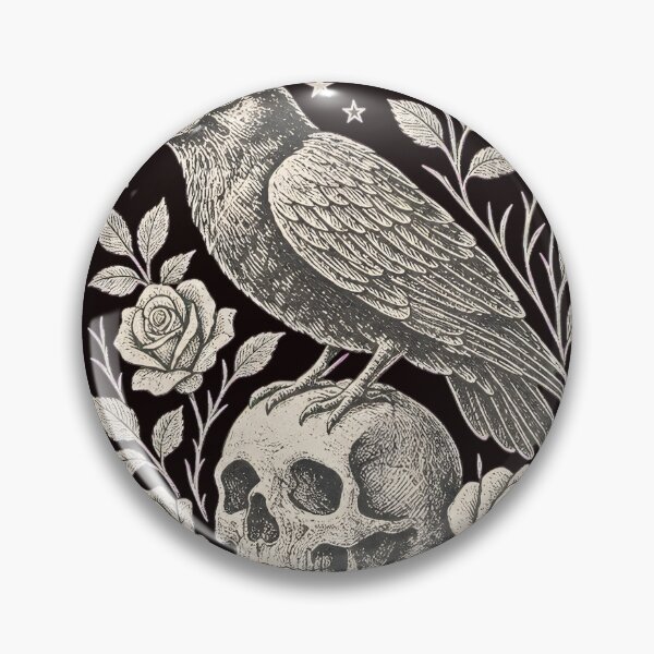 Item preview, Ni Dieu Ni Maître Crow Skull Rose Gothic  designed and sold by EL-FASSY.