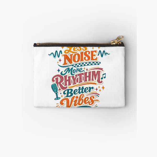 Item preview, Less Noise More Rhythm Better Vibes Retro Music Lover Typography Art designed and sold by inkoutninja.
