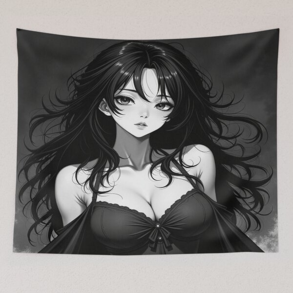 Item preview, Kaylee's Sense | Black and White Anime Portrait designed and sold by KasaHunterHarem.