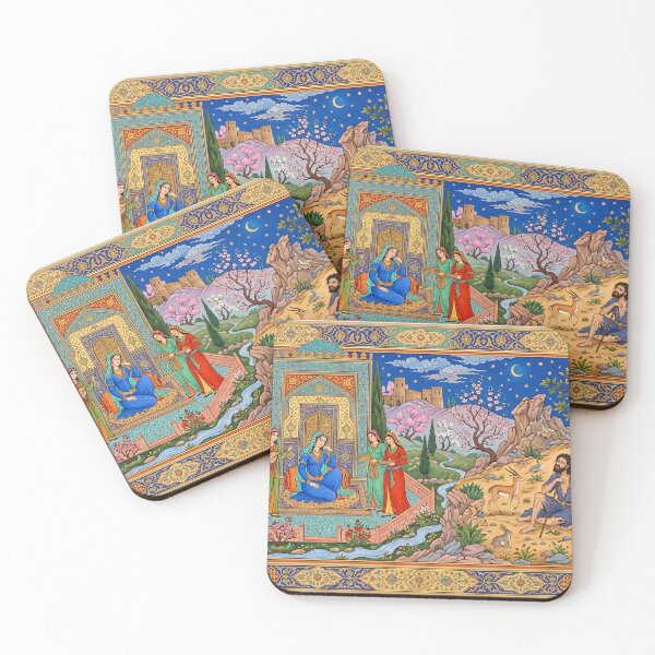 Item preview, Persian Miniature Royal Banquet Traditional Iranian Fine Art Painting designed and sold by yousefi.