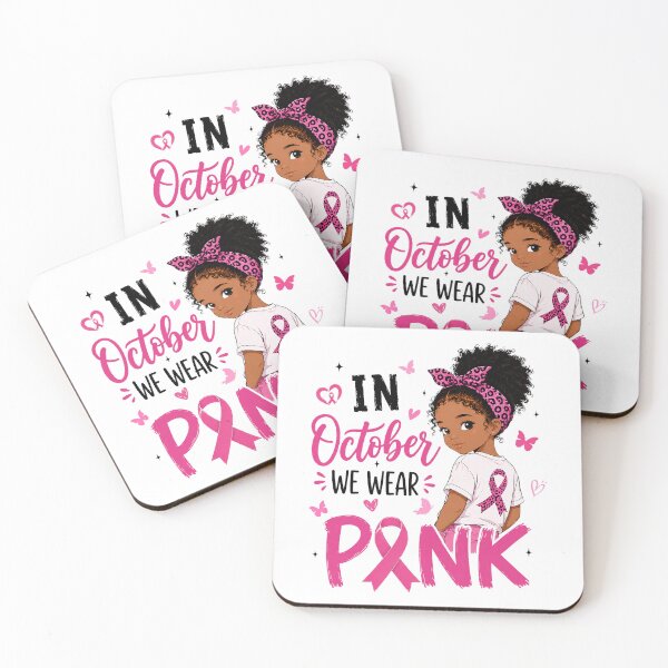 Item preview, In October We Wear Pink Breast Cancer Awareness Girl designed and sold by ImeldaSparks.