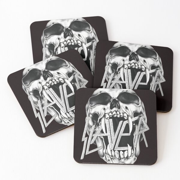 Item preview, Slayer Skull Fang Band Logo Metal Art designed and sold by EL-FASSY.