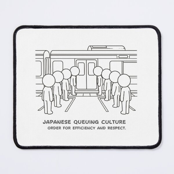 Item preview, Japanese Queuing Culture - Train Station Order and Respect designed and sold by japan-picto.