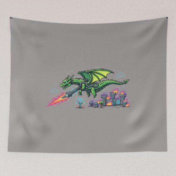 Item preview, Dragon Fire Extinguisher Castle Attack Cartoon-50 designed and sold by NATHAIRSCH.