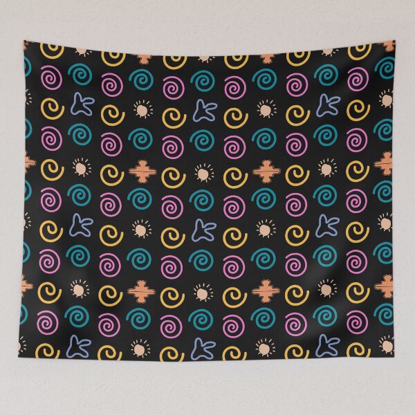 Item preview, Colorful Retro Swirl Doodle Pattern designed and sold by HANG ON STUDIO .