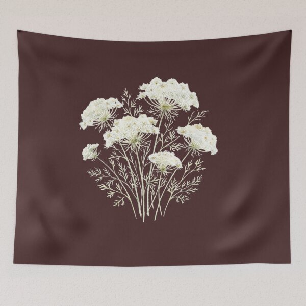 Item preview, Vintage White Wildflower Botanical Illustration Art designed and sold by bvdesignart.