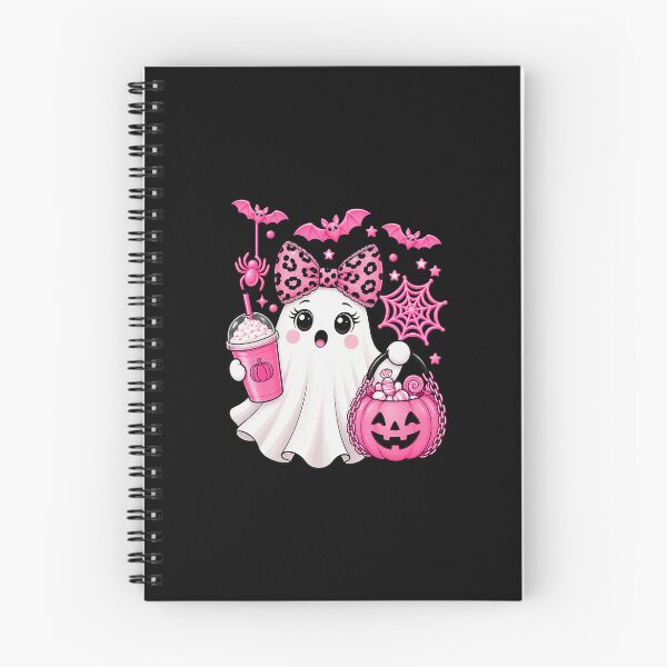 Item preview, Cute Pink Halloween Ghost Pumpkin Basket Kawaii Bat Bow designed and sold by nryum.