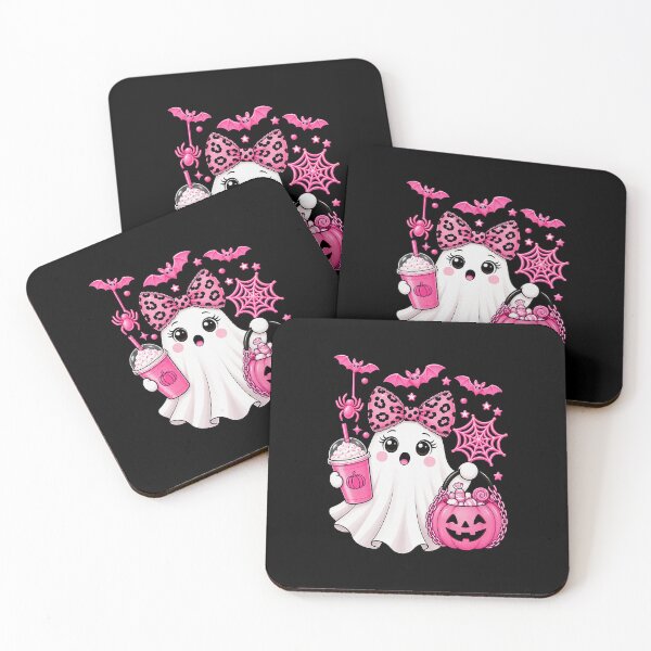 Item preview, Cute Pink Halloween Ghost Pumpkin Basket Kawaii Bat Bow designed and sold by nryum.