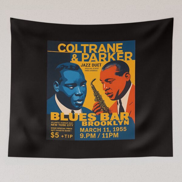 Item preview, Coltrane & Parker Jazz Bar Brooklyn 1955 Event Art designed and sold by WAHBI-HBO.