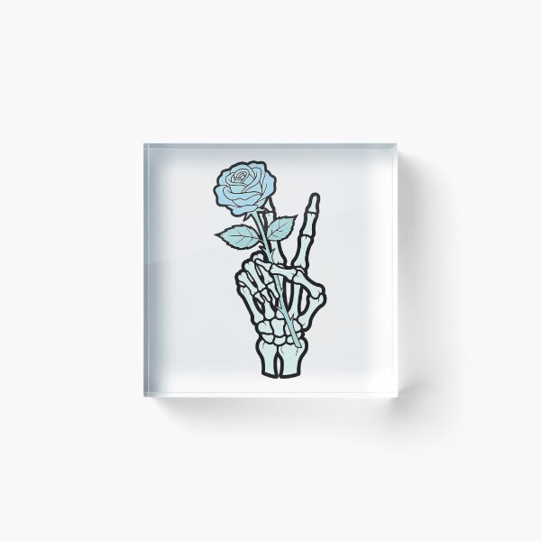 Item preview, Skeleton Hand Peace Sign Rose Gothic Alternative designed and sold by prozelvo.