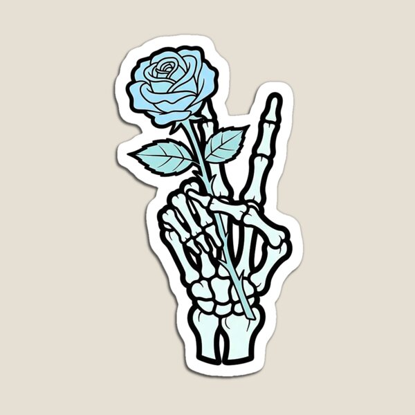 Item preview, Skeleton Hand Peace Sign Rose Gothic Alternative designed and sold by prozelvo.