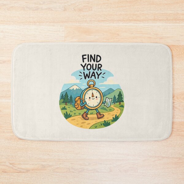 Item preview, Find Your Way | Cute Compass Hiking Adventure Art designed and sold by MrDev.