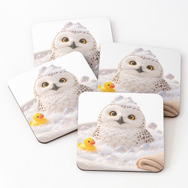 Item preview, Snowy Owl Bathtub Duck Visit designed and sold by Sillytoe.
