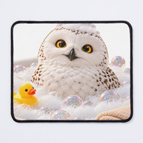 Item preview, Snowy Owl Bathtub Duck Visit designed and sold by Sillytoe.