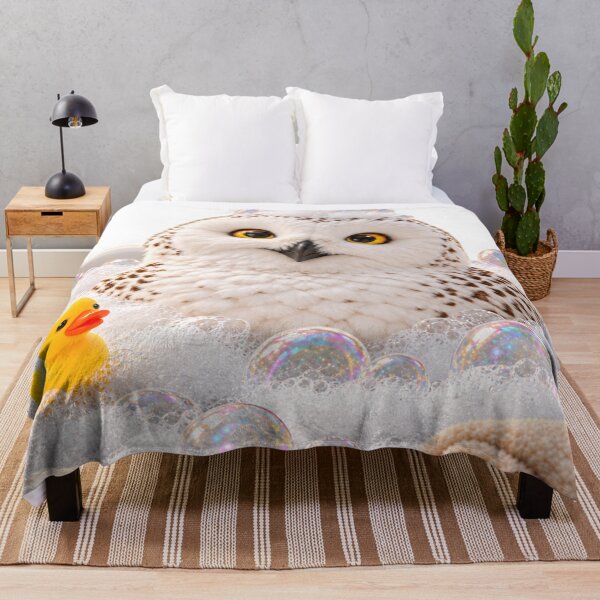 Item preview, Snowy Owl Bathtub Duck Visit designed and sold by Sillytoe.