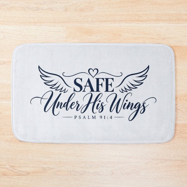 Item preview, Safe Under His Wings – Psalm 91:4 Christian Bible Verse designed and sold by HO•Designs.