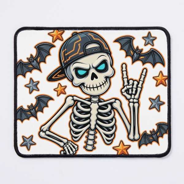 Item preview, Cool Skeleton Rock Hand Sign Halloween Cartoon T-Shirt designed and sold by HUTEND.
