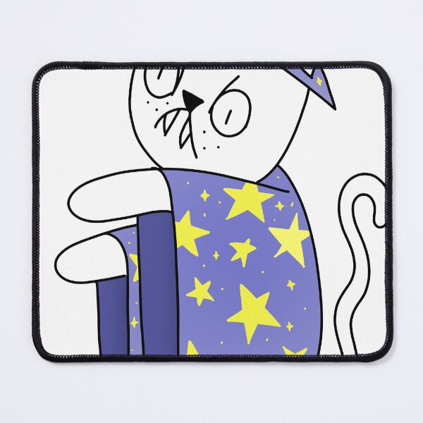 Item preview, Wizard Mean Cat white designed and sold by motherbrainart.