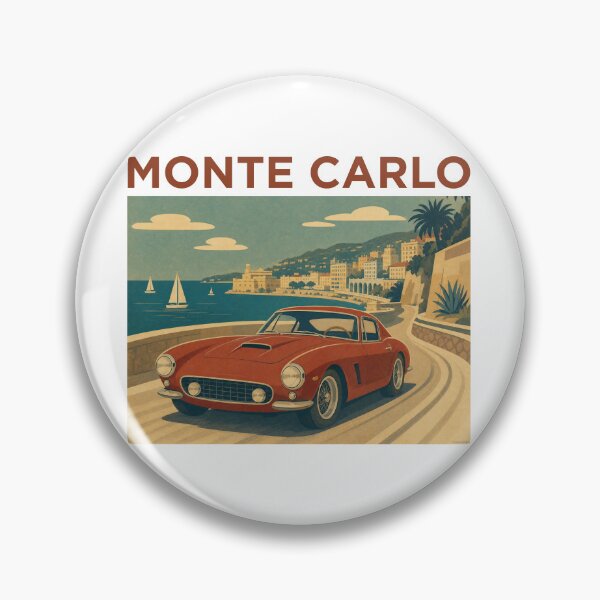 Item preview, Monte Carlo Monaco Vintage Travel Poster designed and sold by Automotive Art by Greg.