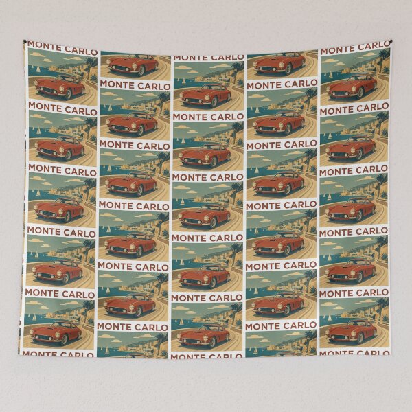 Item preview, Monte Carlo Monaco Vintage Travel Poster designed and sold by Automotive Art by Greg.