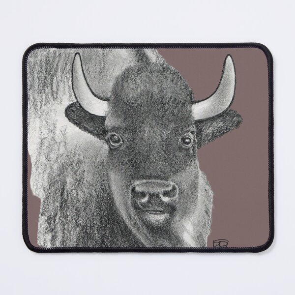 Item preview, Young Bison Graphite Drawing designed and sold by oh-bi-me.