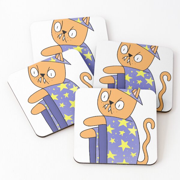 Item preview, Wizard Mean Cat - orange designed and sold by motherbrainart.
