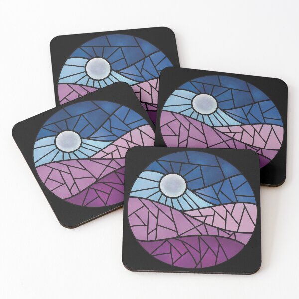 Item preview, Purple Mountains Stained Glass designed and sold by LK Creative.