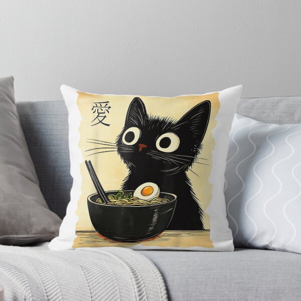 Item preview, Funny Cat Ramen Graphic Tee Japanese Kawaii Anime Cat designed and sold by WayneSchaefe.