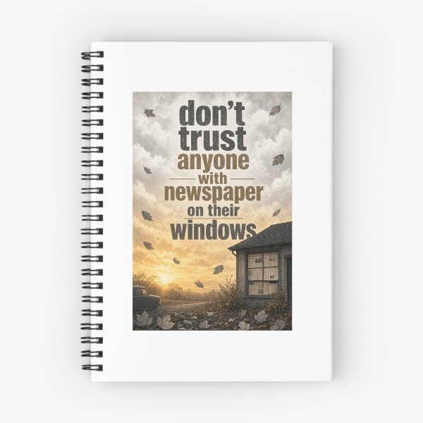 Item preview, Don't trust anyone with newspaper on their windows.  designed and sold by INEEDBABYPOWDER.