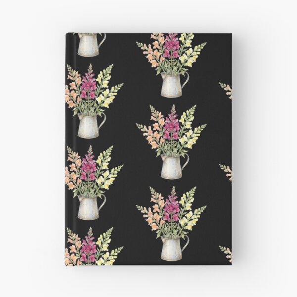 Item preview, Vintage Watercolor Snapdragon Flowers In Galvanized Pitcher designed and sold by bvdesignart.