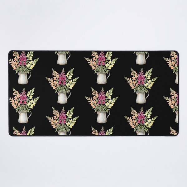Item preview, Vintage Watercolor Snapdragon Flowers In Galvanized Pitcher designed and sold by bvdesignart.