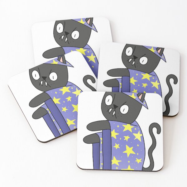 Item preview, Wizard Mean Cat - black designed and sold by motherbrainart.