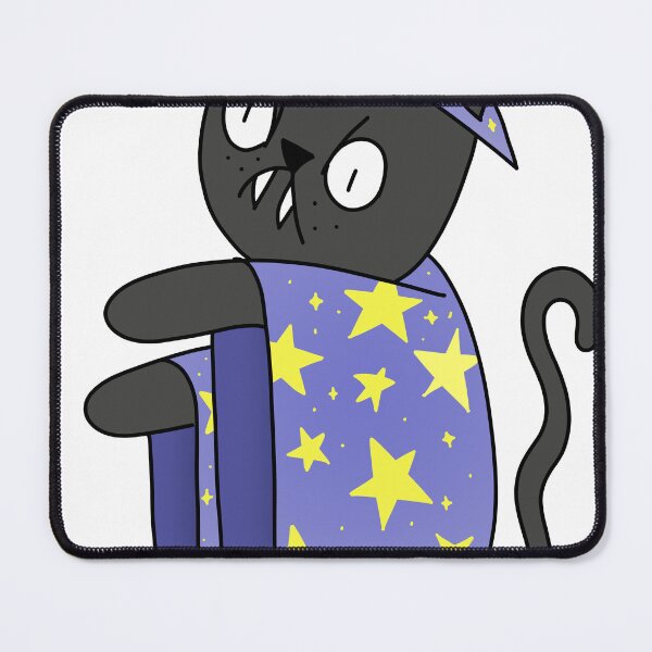 Item preview, Wizard Mean Cat - black designed and sold by motherbrainart.