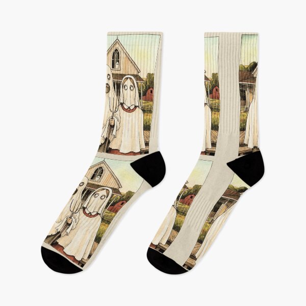 Item preview, American Gothic - Twisted Couple Halloween Parody. designed and sold by EunsooLee.