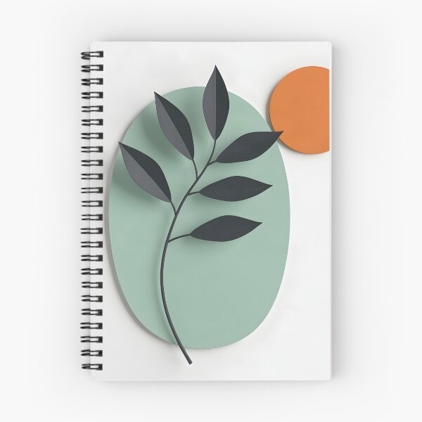 Item preview, Stylized Branch with Orange Circle designed and sold by Vicky Brago-Mitchell®.