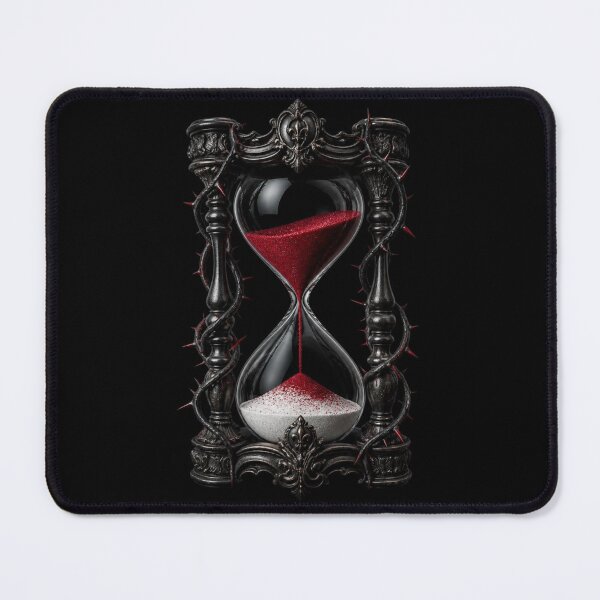 Item preview, Gothic Reaper Hourglass Crimson Red Sand Frame Graphic designed and sold by LazyDayzCo.