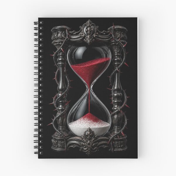 Item preview, Gothic Reaper Hourglass Crimson Red Sand Frame Graphic designed and sold by LazyDayzCo.